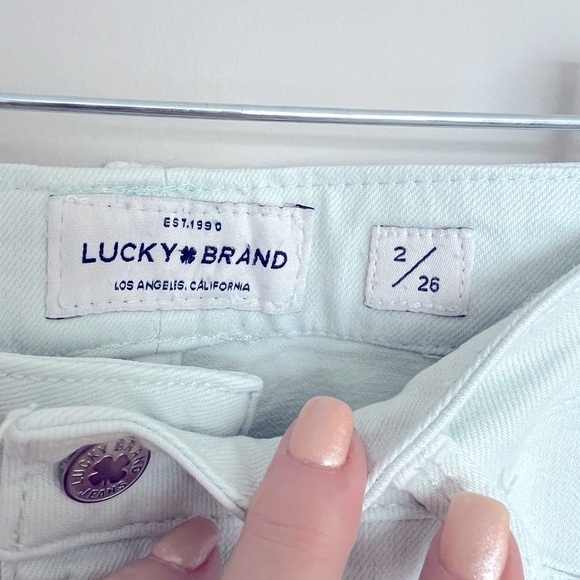 🍭 LUCKY BRAND Women’s skinny mint green jeans size 2 - Picture 3 of 3